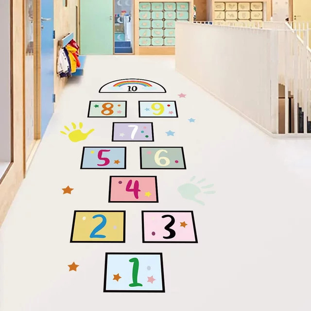BRUP Cartoon Figur Bodenaufkleber für Kinderzimmer und Babyzimmer, mehrfarbig - Bild 1