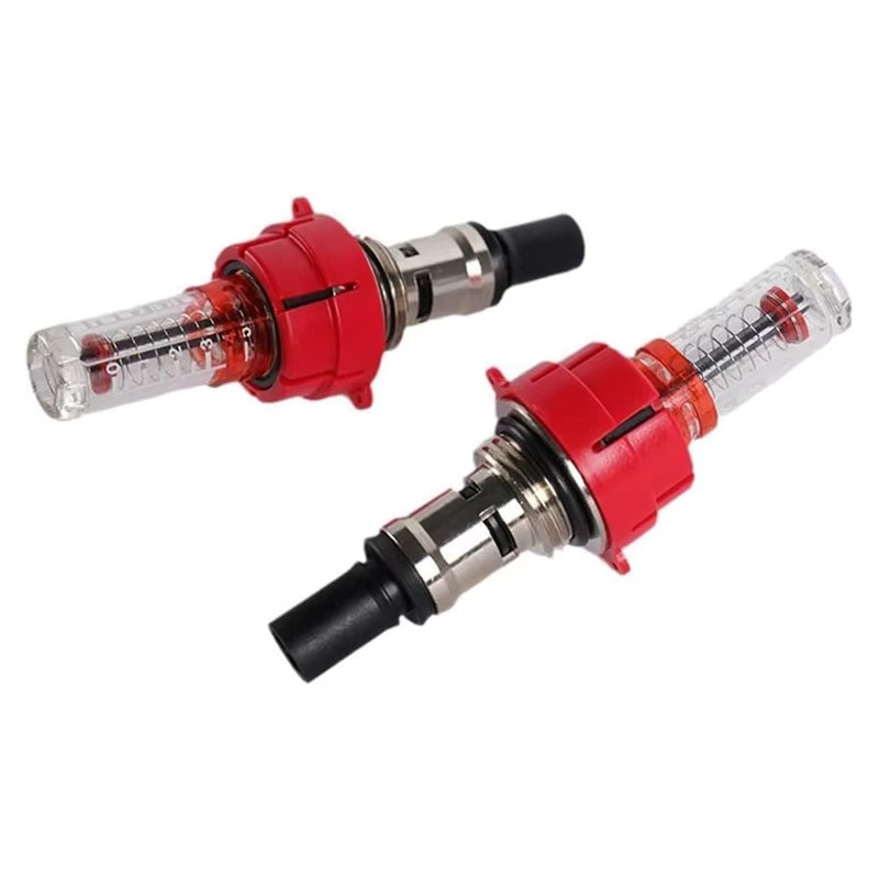 DIDI 6-teiliger Fußbodenheizungsverteiler mit Durchflussmesser, vernickelter Manifold in Rot - Bild 3