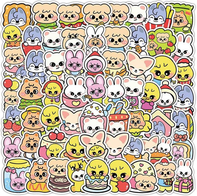 Skzoo Cartoon-Aufkleber, 100/200 Stück, Tier-Sammlung, Kinder-Aufkleber - Bild 1