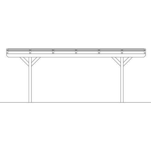 SKANHOLZ Carport Odenwald aus Holz in Braun mit Polycarbonat-Dach, B: 640 cm, T: 648 cm, Firsthöhe: 244 cm - Bild 2