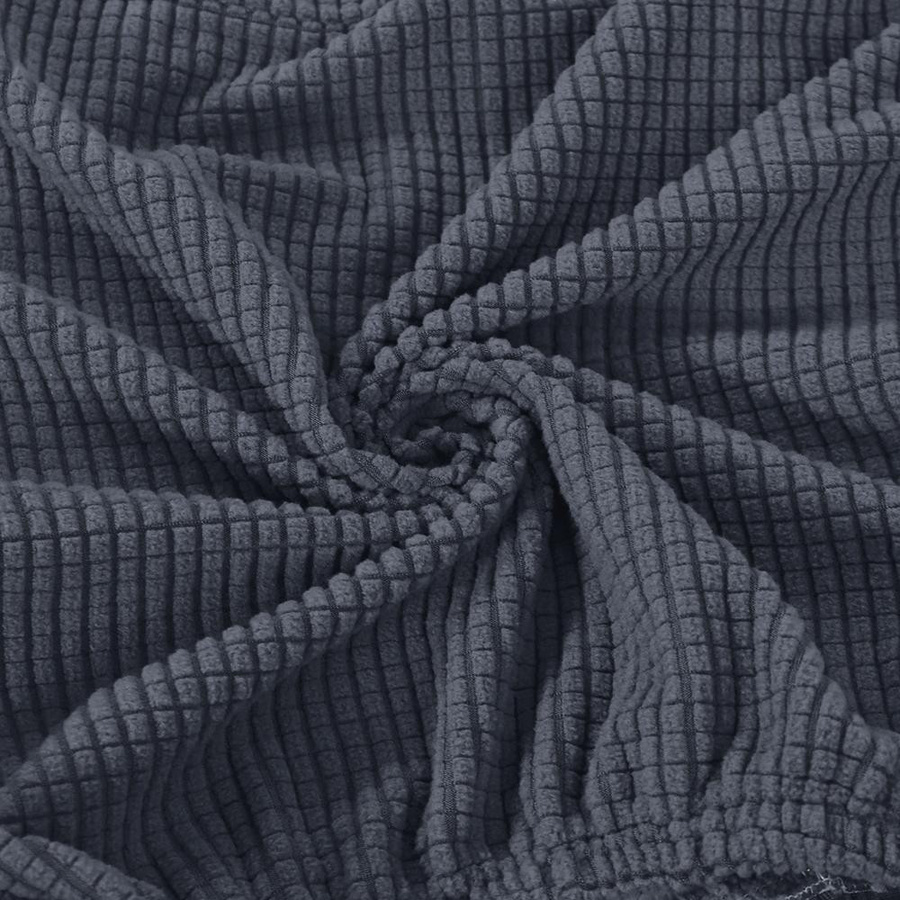 Levivel Elastischer dreieckiger Stuhlbezug aus Polarfleece in Grau, Waschbare Stuhlhussen für Esszimmerstühle und Bürostühle - Bild 5