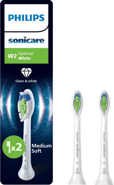 Philips Sonicare Optimal White Schallzahnbürstenköpfe, Weiß, 2 Stück - Bild 1