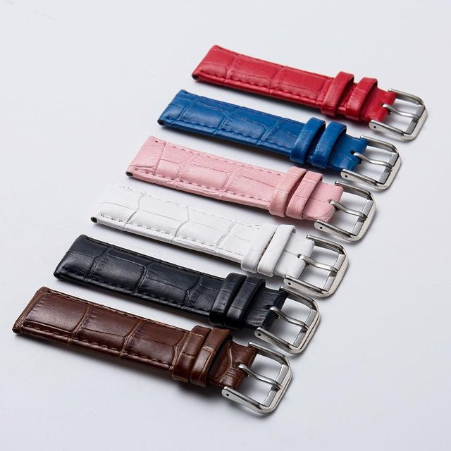 Foucsontop Uhrenarmband Leder, Weiß, 23 mm, Unisex - Bild 1