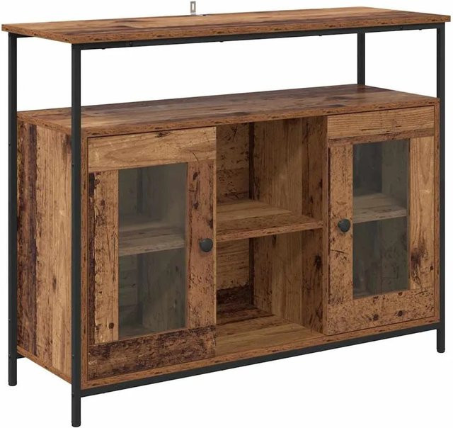 vidaXL Sideboard Altholz in Braun mit minimalistischem Design, B/T/H: 100 x 35 x 80 cm - Bild 1