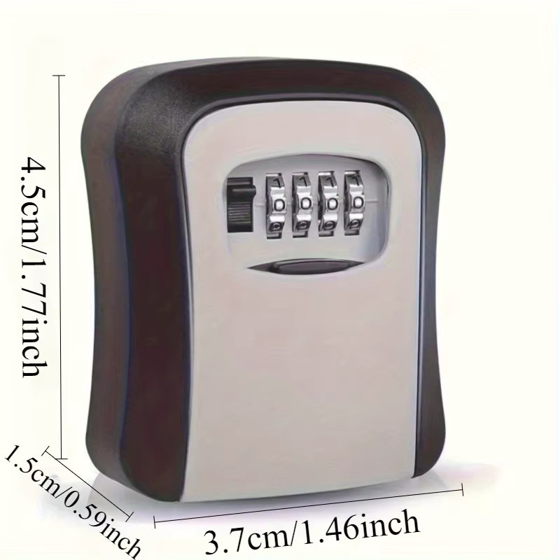 Bnation Ultra-Secure Flip-Top Schlüsselsafe in Schwarz aus Metall und Kunststoff mit Kombinationszifferblatt und Passwortsperre - Bild 4
