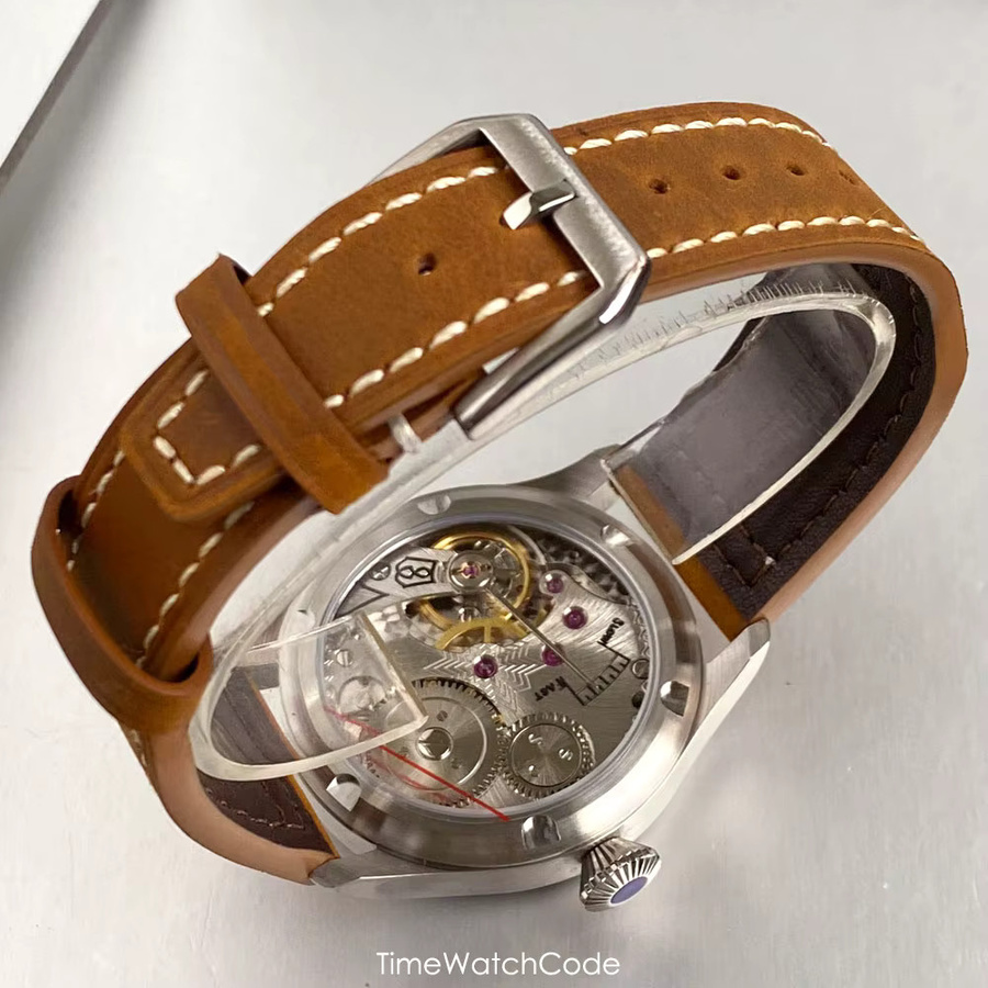 Tandorio Pilotenuhr, Handaufzug, Edelstahl, 42 mm, Herren - Bild 6