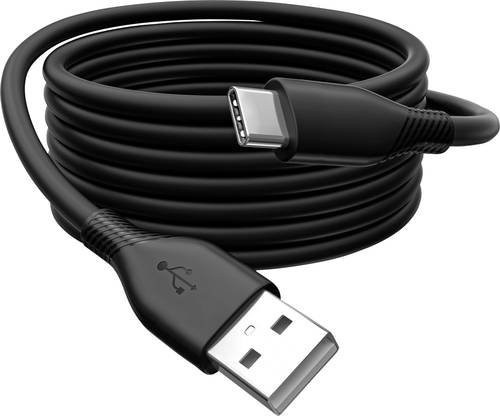 Digitus USB 2.0 Anschlusskabel USB-A auf USB-C in Schwarz (matt) 2,00 m aus flexiblem Silikon - Bild 2