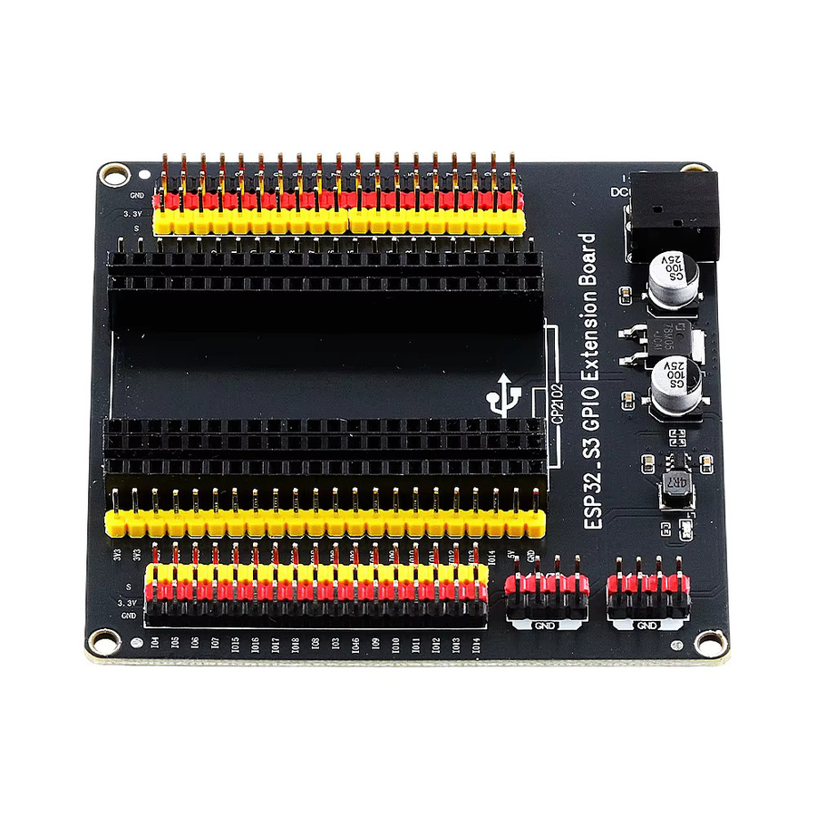 ESP32-S3 GPIO-Erweiterungskarte mit digitalen IO-Pins für IoT-Entwicklungsboards in Schwarz - Bild 2