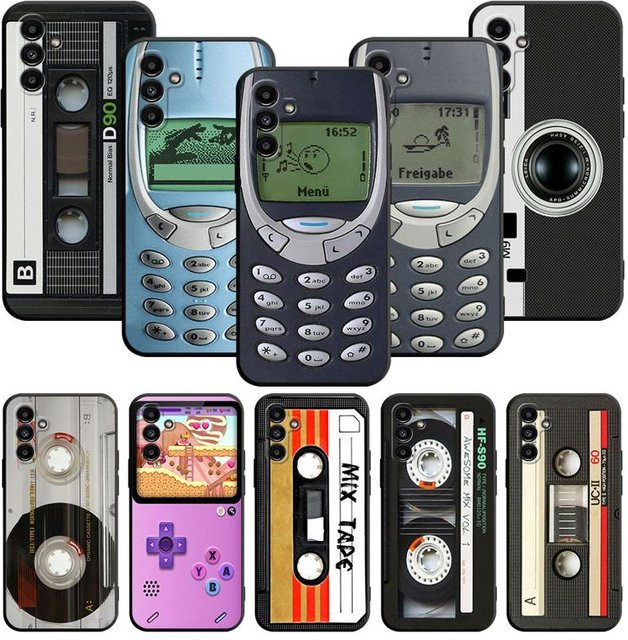 Magnetische Handyhülle im Radio Band Kassette Design für Samsung Galaxy A52 A53 A12 A13 A54 A32 A51 A71 A23 A33 A21s A13 5G A22 A50 - Bild 1