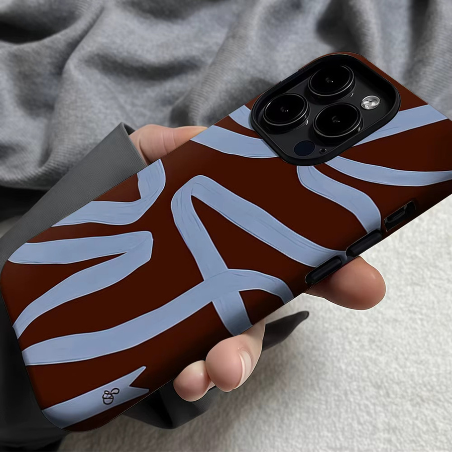 MOCHA RIBBON Robuste Handyhülle für iPhone 17 16 15 14 13 Pro Max Plus mit Magnetfunktion, braun - Bild 5