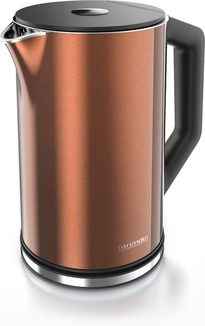 Arendo Wasserkocher aus Edelstahl mit Temperaturwahl 40 - 100°C und Anzeige, Kupfer, 1,5 l - Bild 1