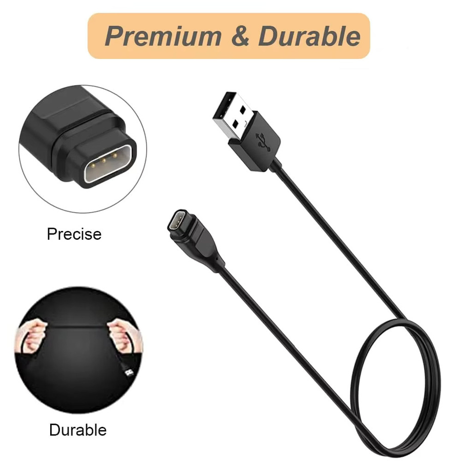 USB-C Ladegerät für Coros Pace 2, Pace 3, Apex 2 Pro, Apex Pro, Apex 42 mm & 46 mm sowie Vertix und Vertix 2 in Schwarz - Bild 2