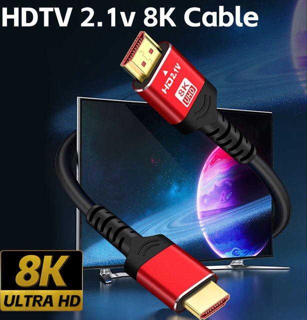 8K HDTV HDMI 2.1 Kabel mit 48 Gbit/s für Xiaomi TV-Box und PS5, unterstützt 8K @ 60Hz, eARC und Dolby Vision - Bild 1