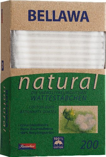 Bellawa Wattestäbchen natural, 200 Stück - Bild 1