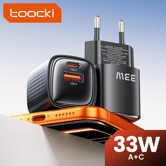Toocki C22 Mini GaN Ladegerät 33W mit USB-C PPS PD3.0 Schnellladung in Schwarz - Bild 1