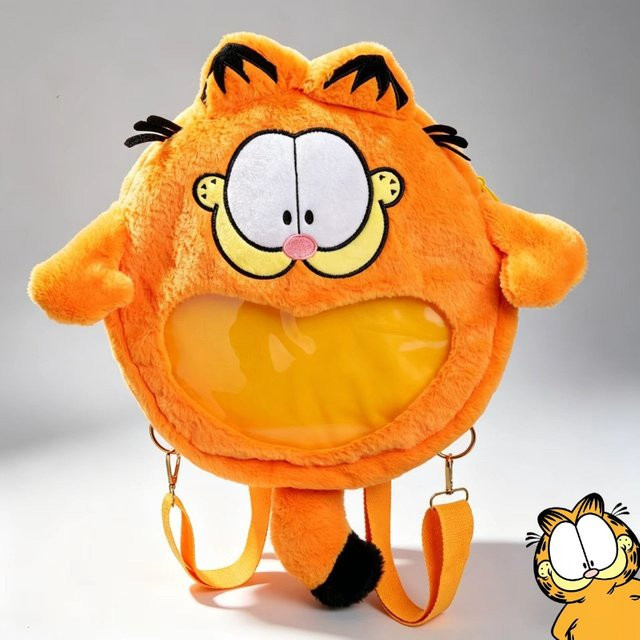 Garfield Plüschpuppe Schülerrucksack, transparente Puppentasche - Bild 1