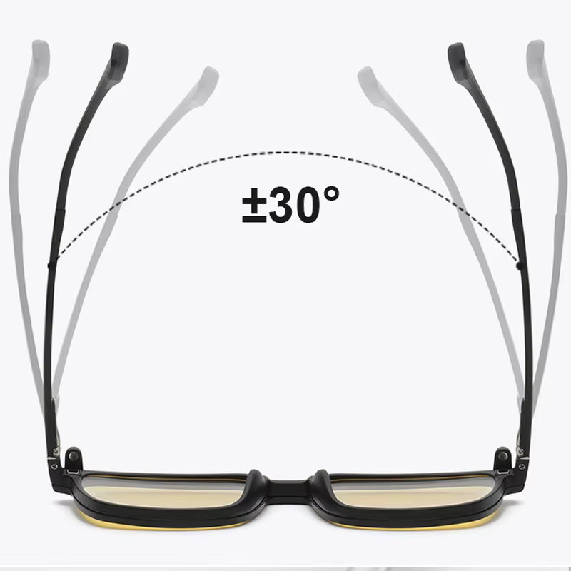 CLLOIO Sonnenbrille, rechteckig, Vollrand, Kunststoff, schwarz, polarisiert - Bild 3