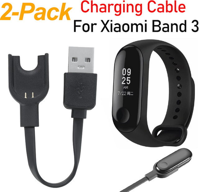 Xiaomi Ladegerät Mi Band 3, USB, Schwarz, 2er-Pack - Bild 1