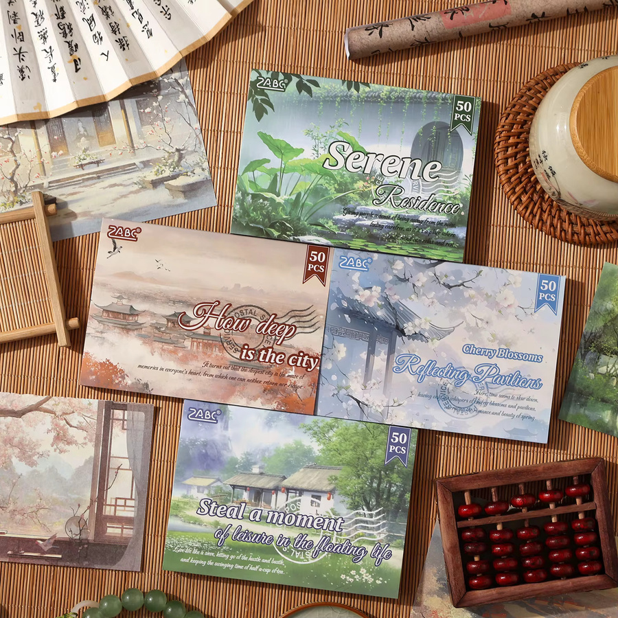 JIANQI Vintage Scrapbook Set mit 50 Blatt Dekorationspapier für DIY Junk Journal und Collage in Multicolour - Bild 2