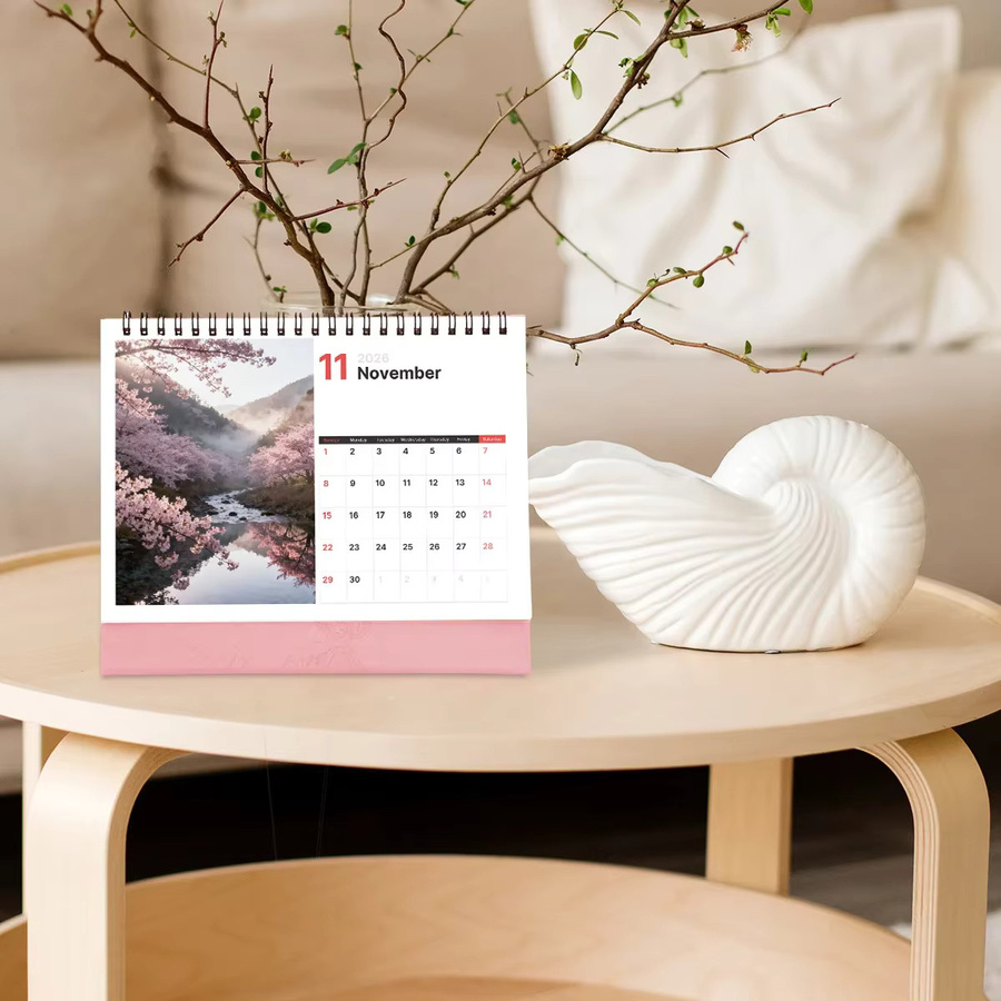 Tischkalender 2026 mit Naturlandschaften, monatlich, mehrfarbig - Bild 6