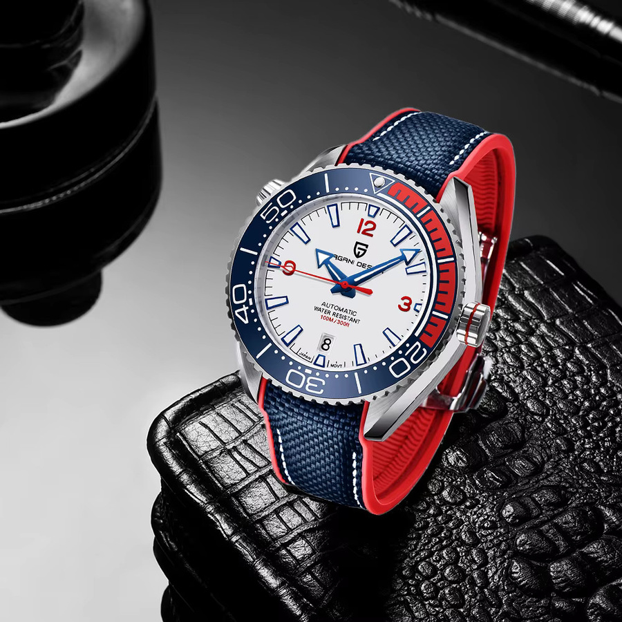 PAGANI DESIGN Armbanduhr Automatik, Silikon, Saphirglas, Herren - Bild 5
