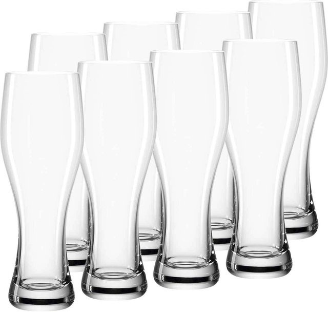 Leonardo Taverna Weizenbiergläser aus Glas, transparent, 8er Set, 500 ml pro Glas - Bild 1