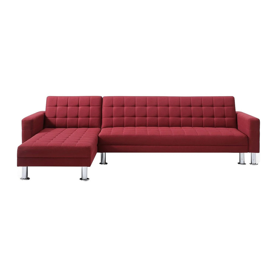 Vente-unique Schlafsofa Willis Rot, Stoff, Breite: 290 cm - Bild 2