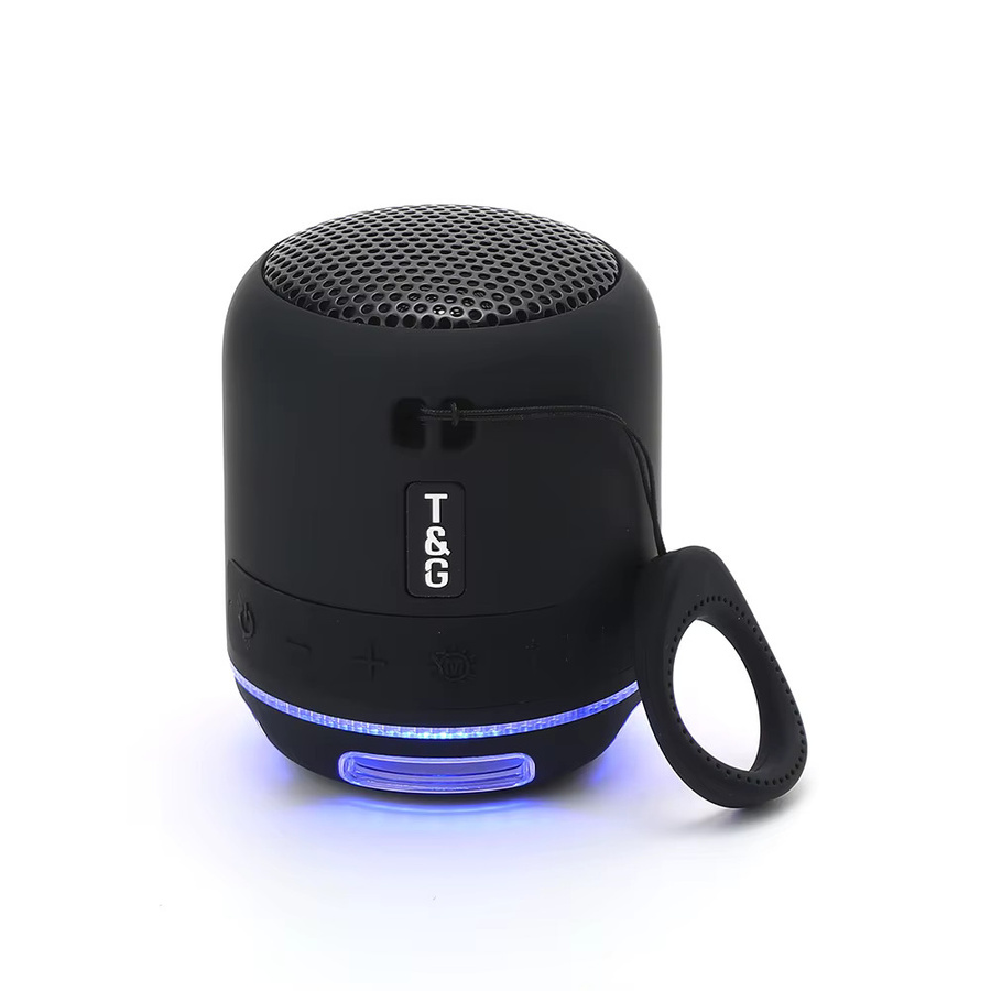 T&G Mini Bluetooth Lautsprecher TG294 mit LED Licht, Wireless Bass Box, FM Radio und TF Kartenslot in Rot - Bild 6