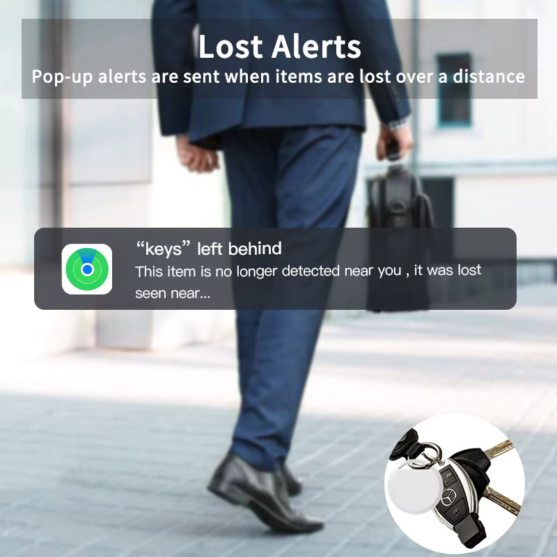 HIMOJO Sicherheits-Anti-Verlust-Tracker für Apple Airtag-Ersatz mit Find My Bluetooth GPS-Funktion für iOS und Gepäck - Bild 4