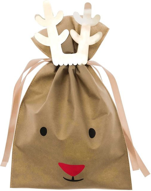 Rico Design Paper Poetry Geschenktüte Rentier braun B: 30 cm, H: 45 cm - Bild 1