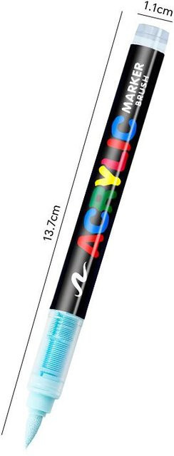 Supply Made Acrylmarker als Pinselstift in Hellblau für Stein, Keramik, Glas, Holz und Leinwand - Bild 1