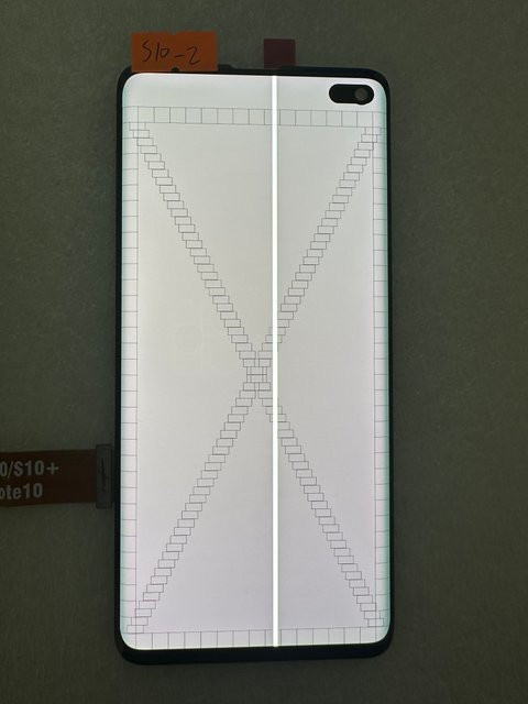 Samsung Galaxy S10 / S10 Plus Display LCD AMOLED Touchscreen Digitizer-Einheit in Schwarz mit Defekt für G975F G975U - Bild 1