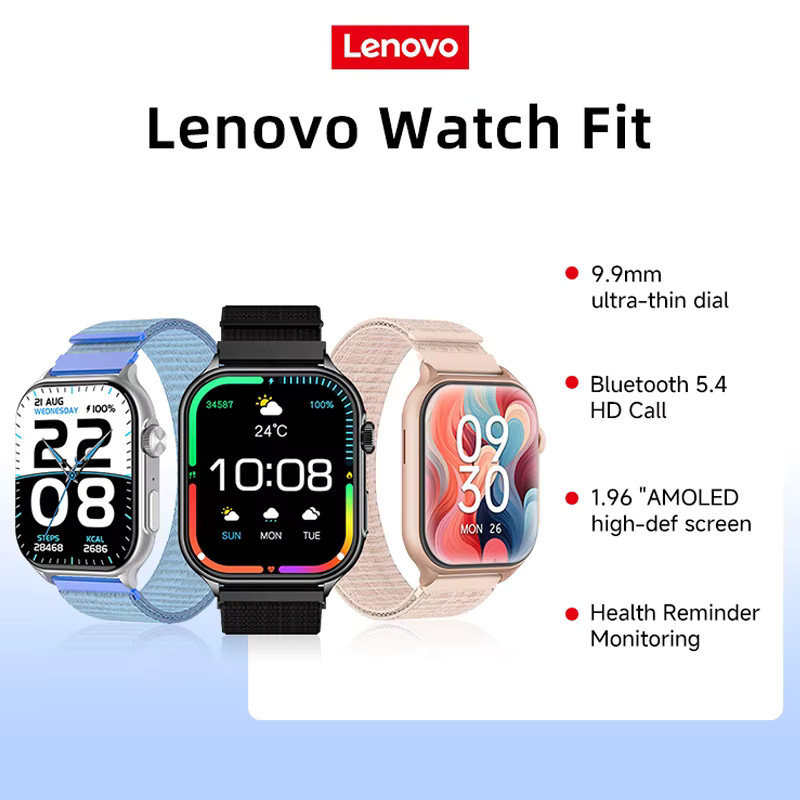 Lenovo Smartwatch, Schwarz, Silikon, Unisex - Bild 6