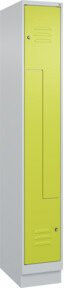 C+P Z-Spind Classic PLUS mit Sockel, 2 Fächer, Grau/Grün, H x B x T: 195 x 30 x 50 cm - Bild 1