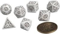 The Witcher Dice Set: Geralt - The White Wolf, Würfel, Metall - Bild 1