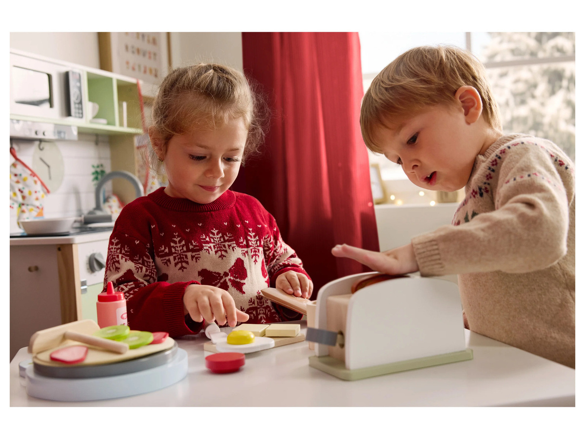 LUPILU Holz-Küche 3-fach höhenverstellbar mit bespielbarer Rückseite - Bild 3