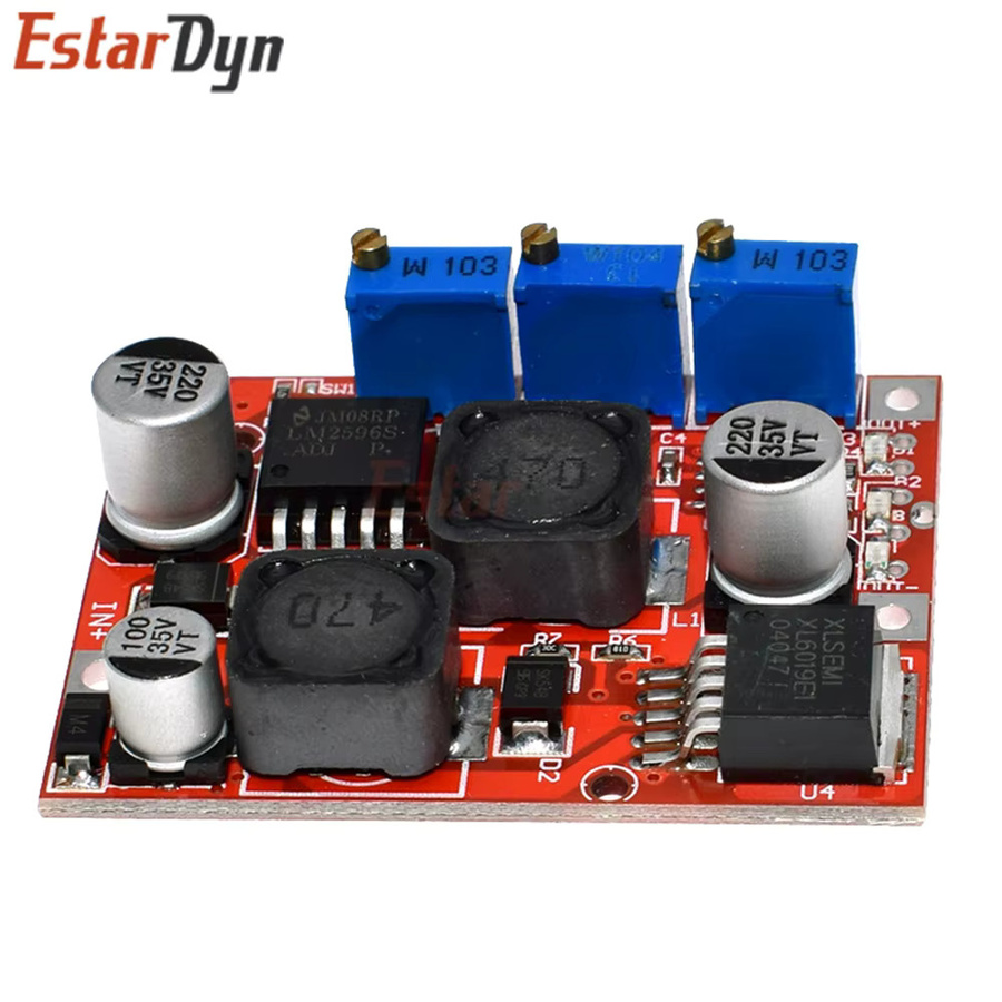 Estardyn LM2596 LM2577 DC Auto Boost Buck Wandler Spannungsregler CC CV Ladegerät in Rot - Bild 2