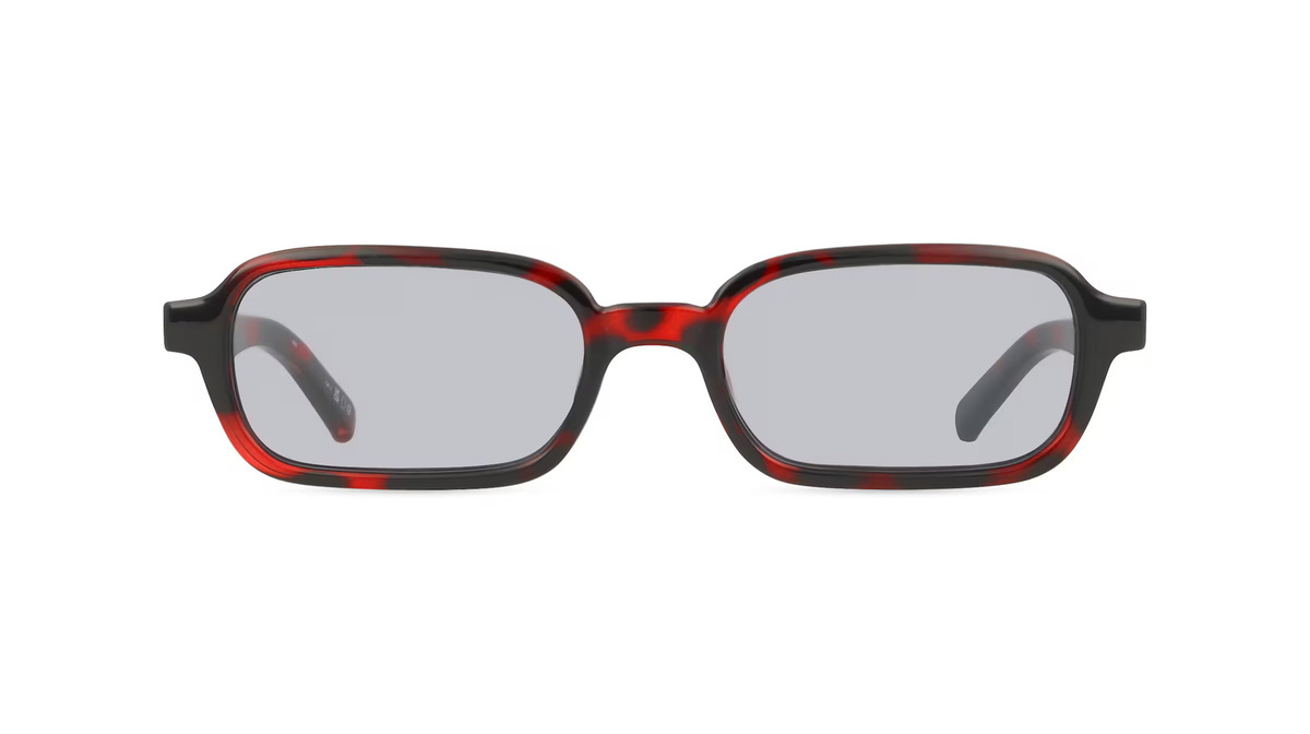 Le Specs LSP2552180 Sonnenbrille, Vollrand, Eckig, Kunststoff, Unisex, Rot, Grau - Bild 1