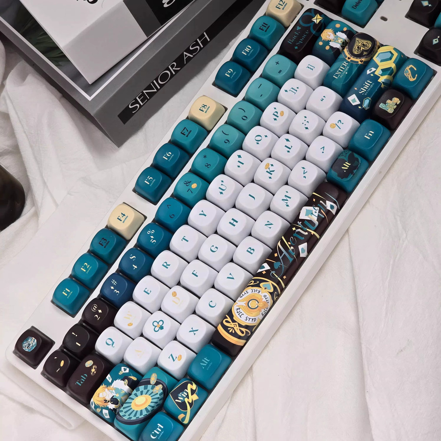 Aventurin Honkai Star Rail PBT Keycaps Set für mechanische Tastaturen, 120 Tasten, Multicolour, Anime Zubehör - Bild 4