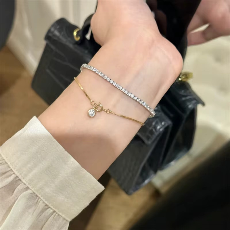 Rinhoo Armband, Messing, Zirkonia, Gold, Damen - Bild 2