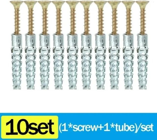 Robuste Metall Expansionsschrauben Set aus Stahl in Silber für Wandbefestigungen - Bild 1
