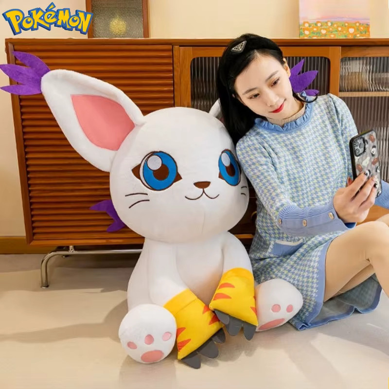 zhuangchen Gatomon Plüschtier, Digimon, 40-80cm, weiß - Bild 4