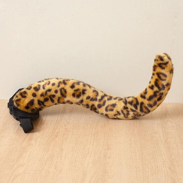 Yiran toy Tier-Schwanz-Plüschtiere, Tiger Löwe Leopard Waschbär, 35cm, ab 14 Jahren - Bild 1