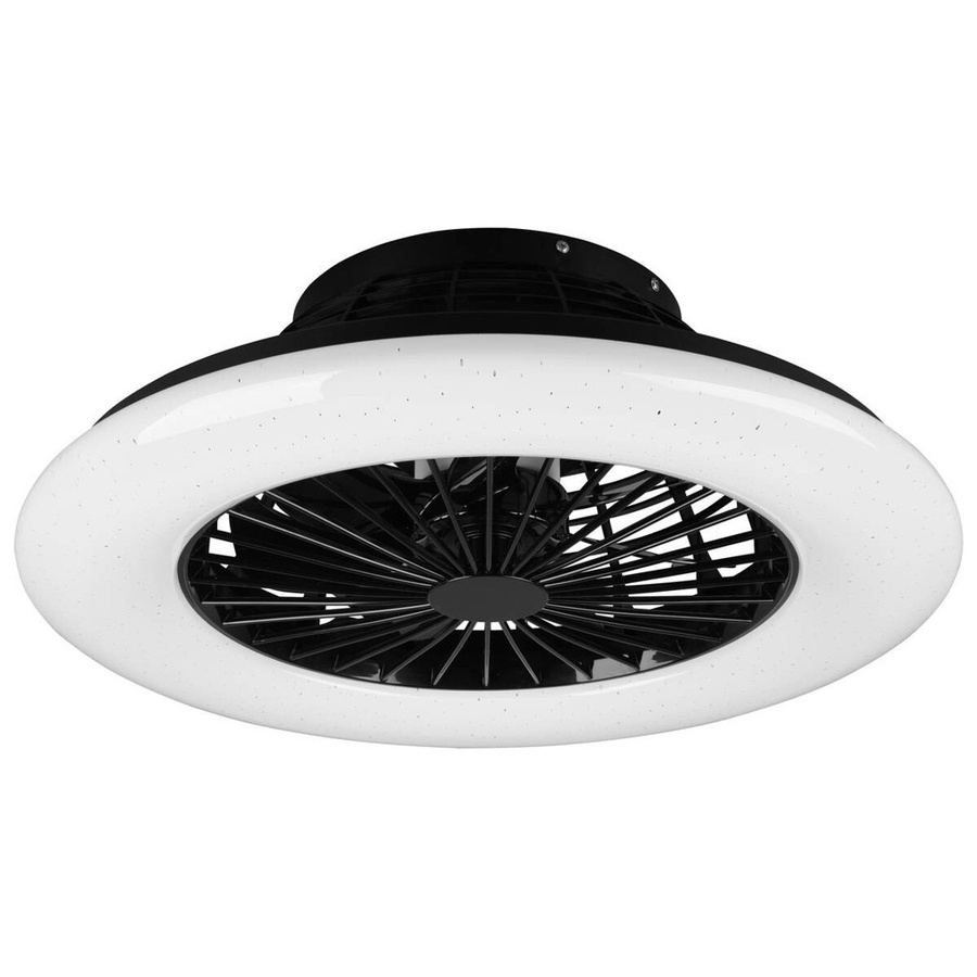 Reality Deckenleuchte Stralsund LED in Schwarz und Weiß aus Kunststoff, dimmbar mit Fernbedienung und Timer, H: 16 cm, B: 50 cm - Bild 2