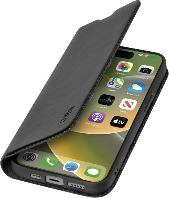 SBS Bookcase Wallet Lite-Hülle für iPhone 15 Plus in Schwarz - Bild 1