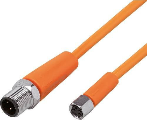 ifm electronic Verbindungsleitung EVT250, Stecker gerade, Buchse gerade, 4-polig, orange, Länge: 1 m - Bild 1