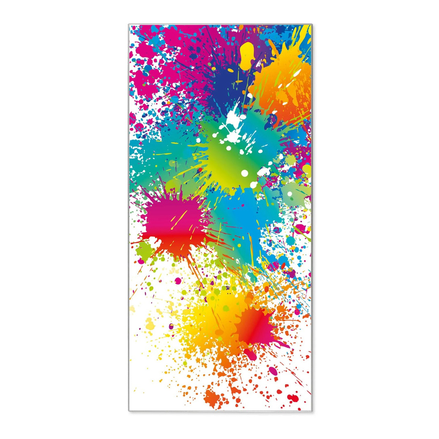 Banjado Magnettafel aus Metall mit Motiv Farbspritzer in Silber, B/H: 37 x 78 cm - Bild 2