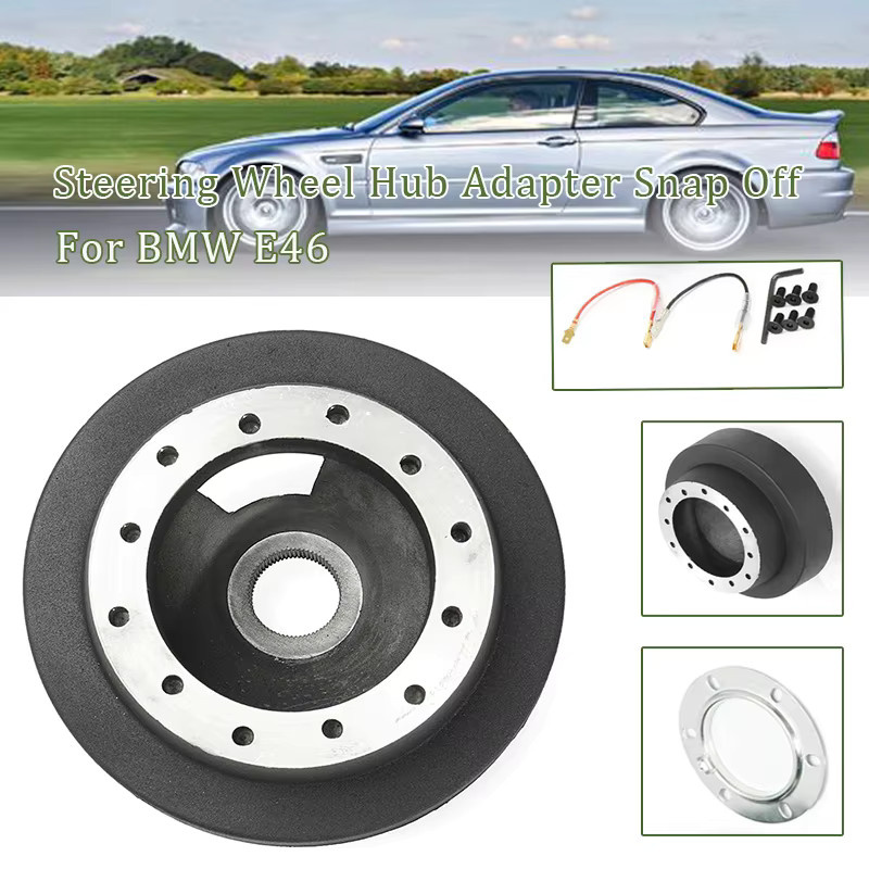 BEJIXIONG Quick Release Lenkrad Hub Adapter Snap Off Boss Kit für BMW E46, 20mm, Schwarz - Bild 2