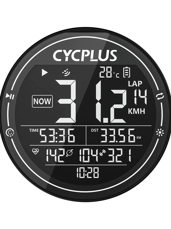 CYCPLUS M2 Drahtloser GPS-Fahrradcomputer mit ANT+ und Bluetooth, Wasserdichter Radcomputer für Rennrad und MTB in Schwarz - Bild 5
