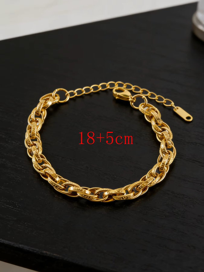 MECYLIFE Armband, Edelstahl, Gold, Damen, Hip-Hop Gliederkette - Bild 4